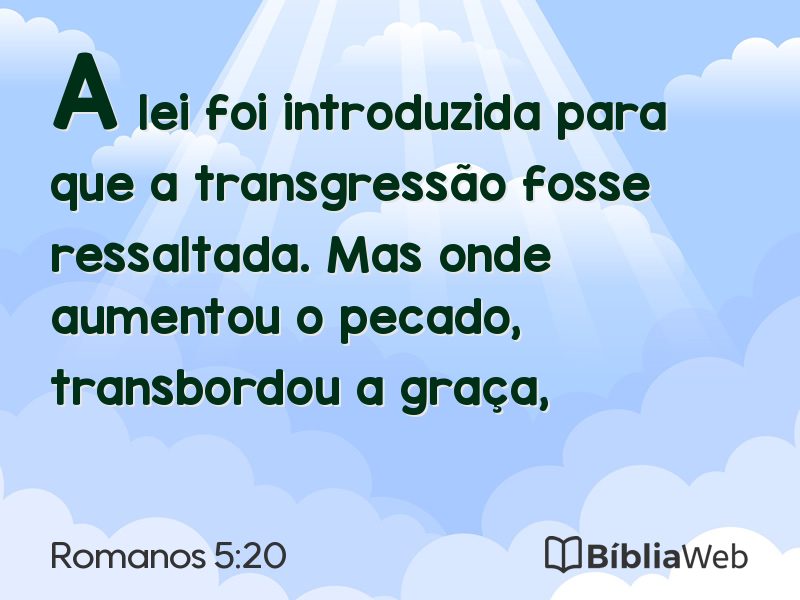 Romanos 5:20 em imagem para compartilhar
