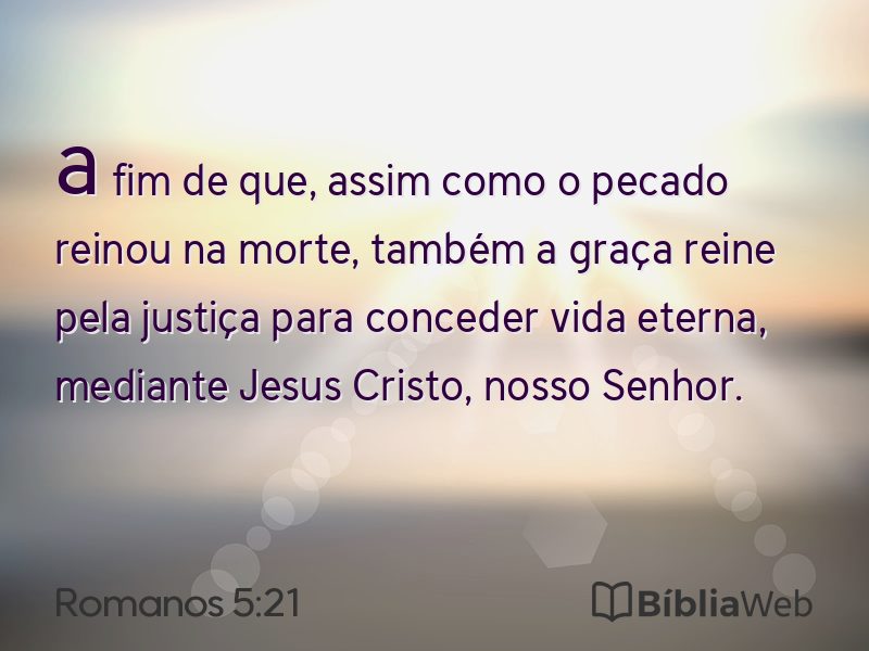 Romanos 5:21 em imagem para compartilhar