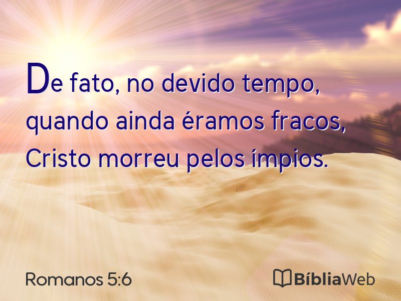 Romanos 5:6 em imagem para compartilhar
