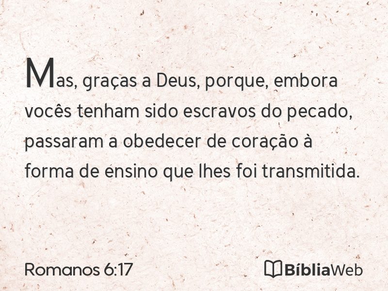 Romanos 6:17 em imagem para compartilhar