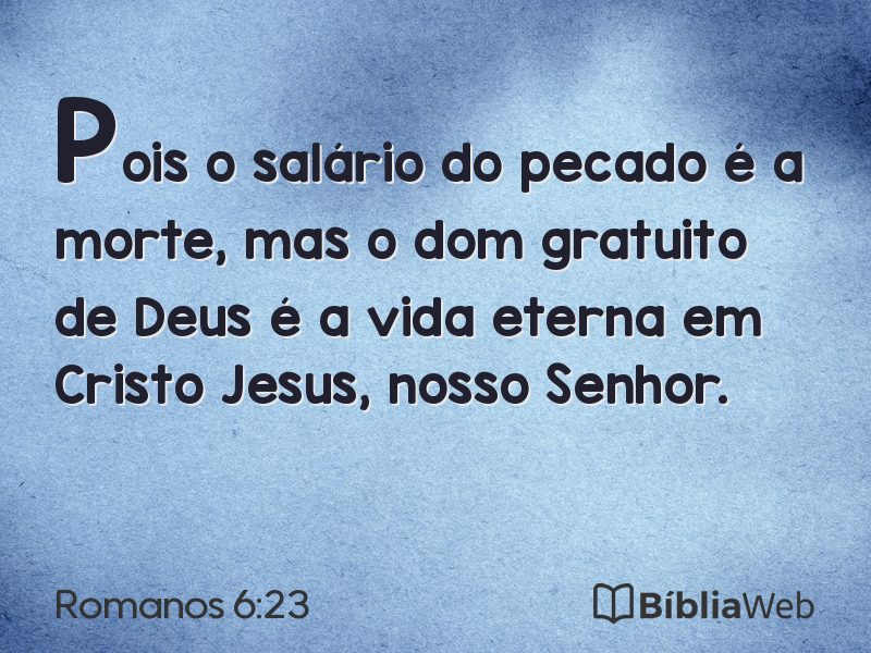 Romanos 6:23 em imagem para compartilhar