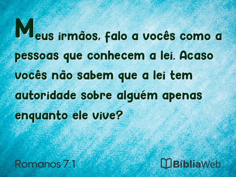 Romanos 7:1 em imagem para compartilhar