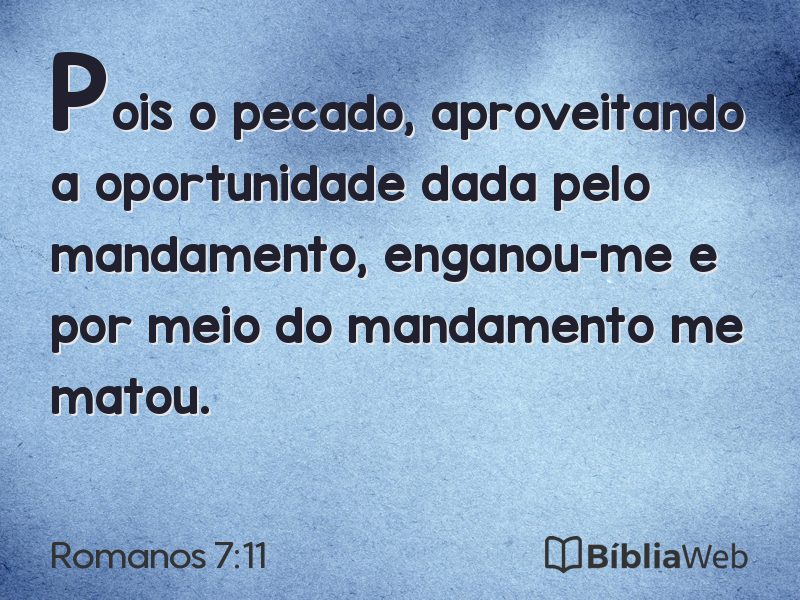 Romanos 7:11 em imagem para compartilhar