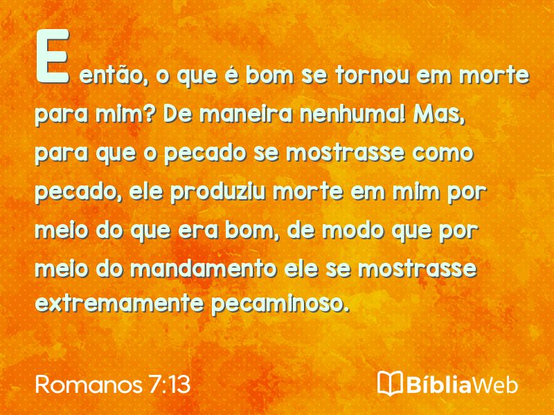 Romanos 7:13 em imagem para compartilhar