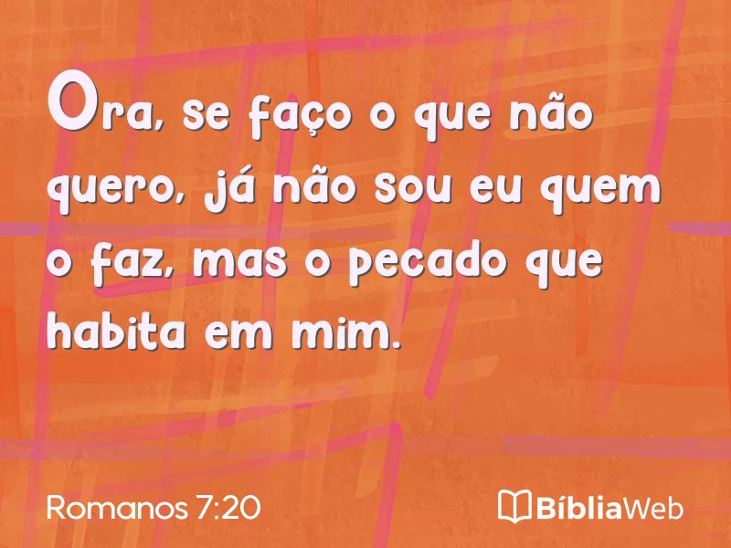Romanos 7:20 em imagem para compartilhar