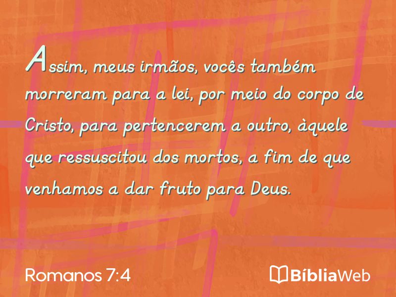 Romanos 7:4 em imagem para compartilhar