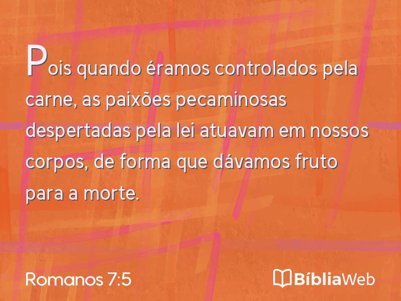 Romanos 7:5 em imagem para compartilhar