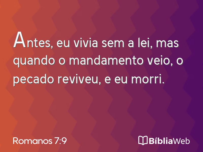 Romanos 7:9 em imagem para compartilhar
