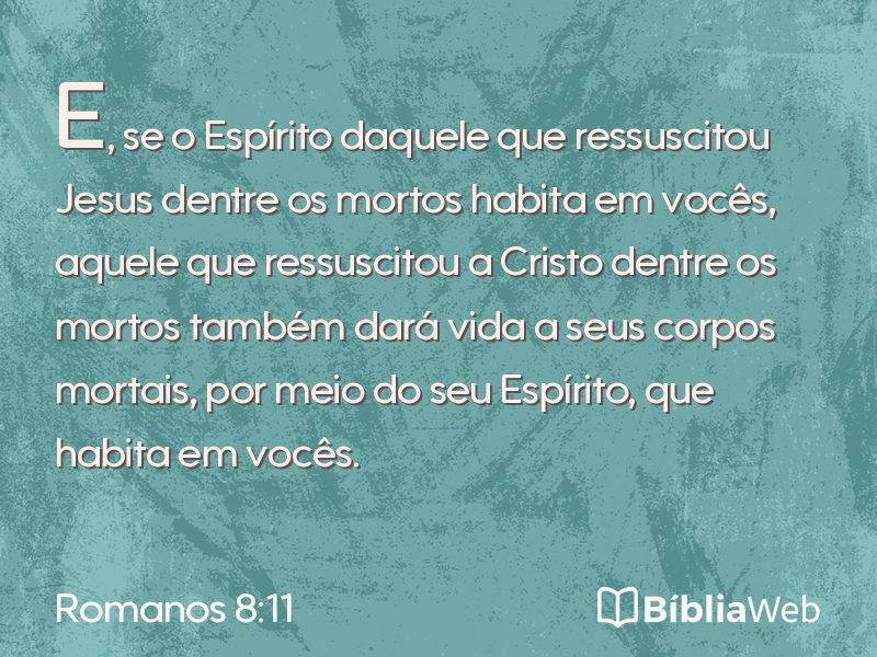 Romanos 8:11 em imagem para compartilhar