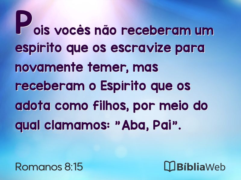 Romanos 8:15 em imagem para compartilhar