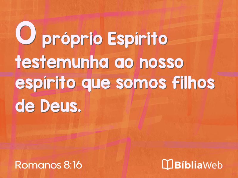 Romanos 8:16 em imagem para compartilhar