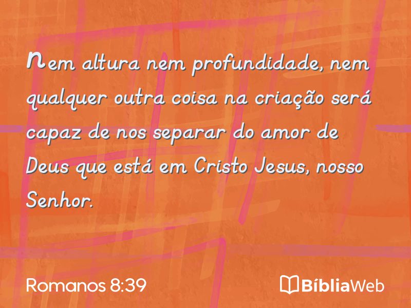 Romanos 8:39 em imagem para compartilhar