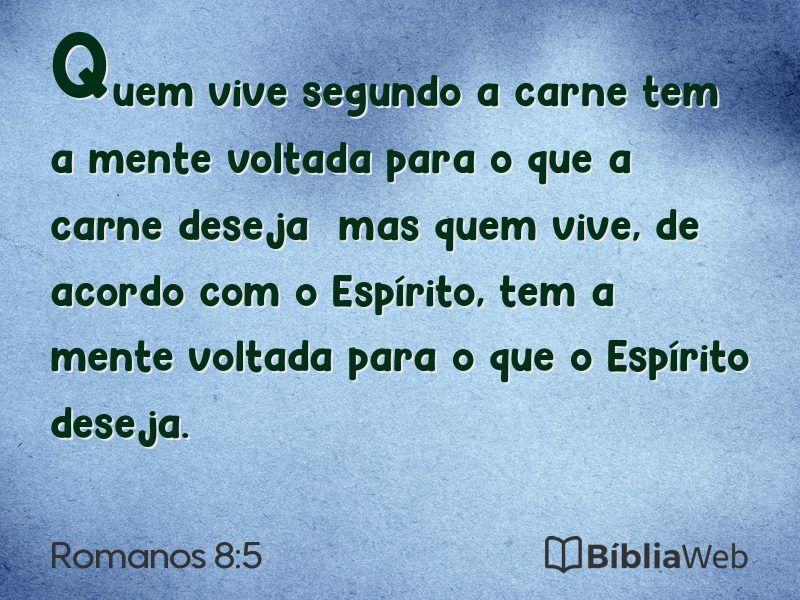 Romanos 8:5 em imagem para compartilhar