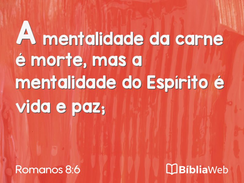 Romanos 8:6 em imagem para compartilhar