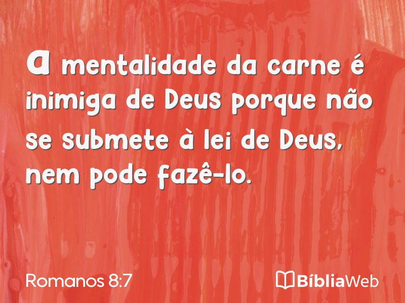 Romanos 8:7 em imagem para compartilhar
