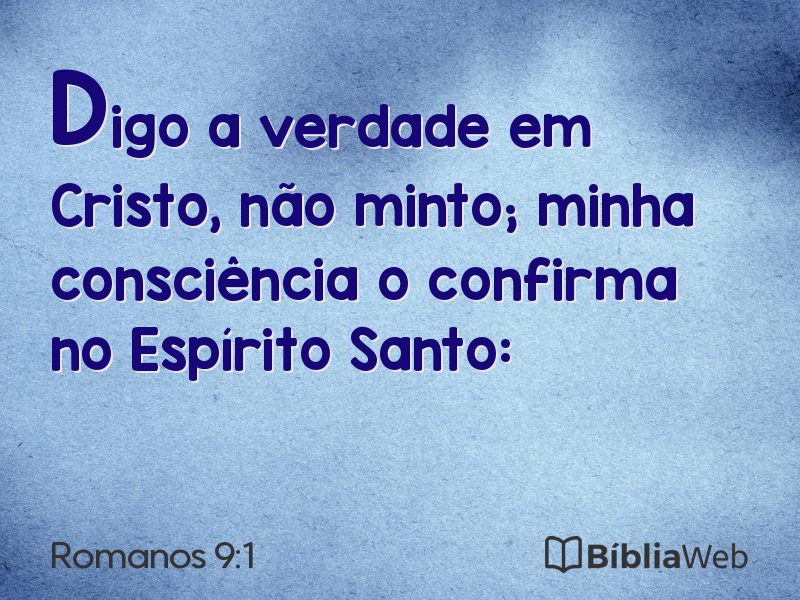 Romanos 9:1 em imagem para compartilhar
