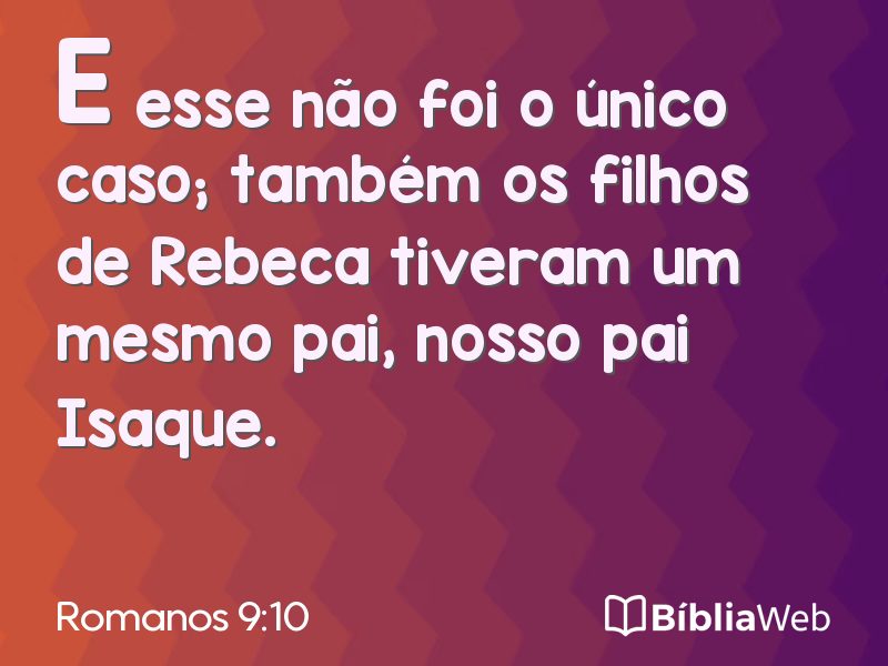 Romanos 9:10 em imagem para compartilhar