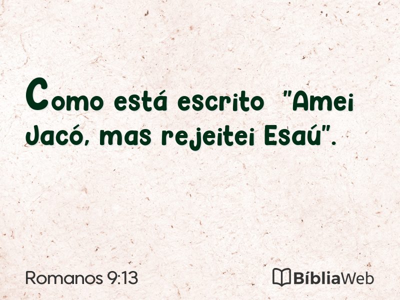 Romanos 9:13 em imagem para compartilhar