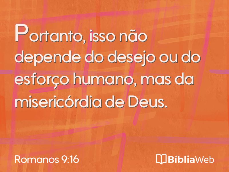 Romanos 9:16 em imagem para compartilhar