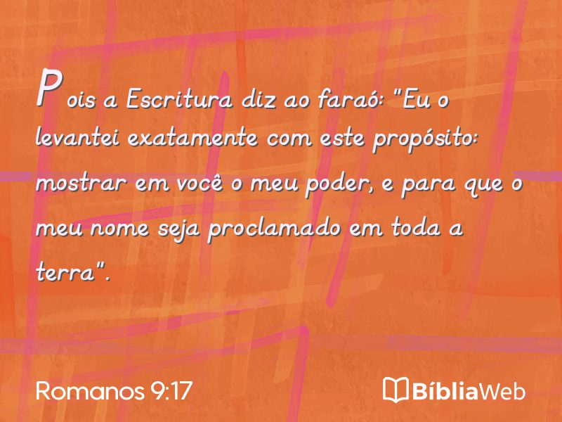 Romanos 9:17 em imagem para compartilhar