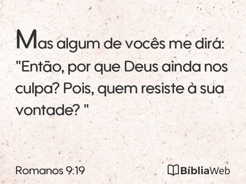 Romanos 9:19 em imagem para compartilhar