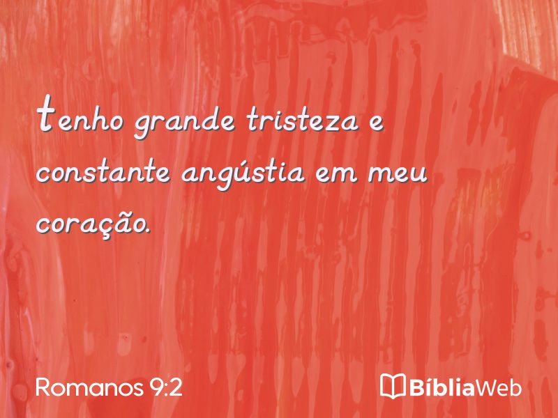 Romanos 9:2 em imagem para compartilhar