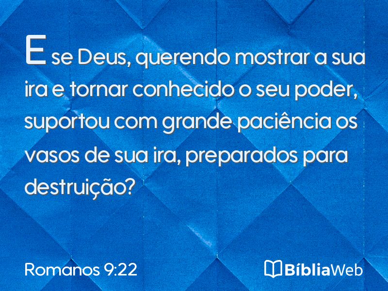 Romanos 9:22 em imagem para compartilhar