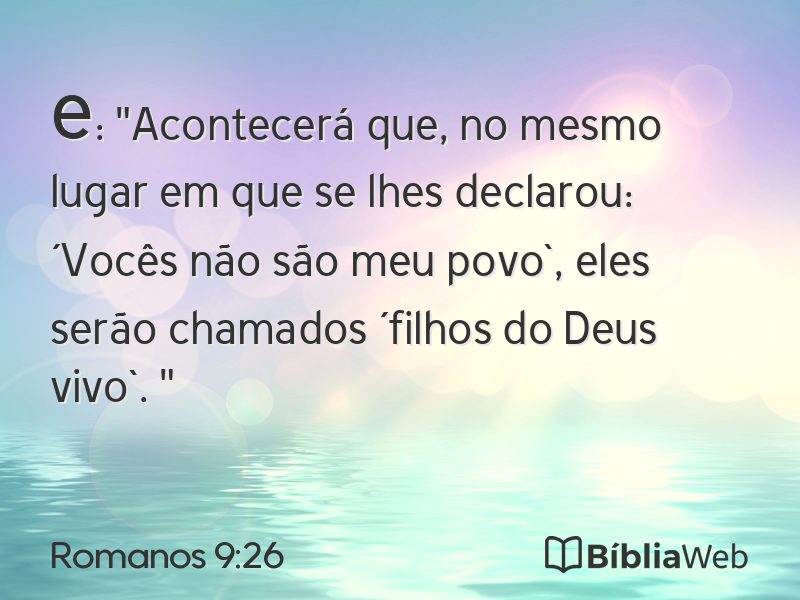 Romanos 9:26 em imagem para compartilhar