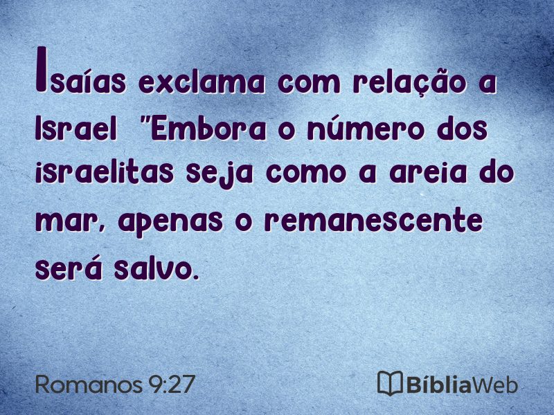Romanos 9:27 em imagem para compartilhar