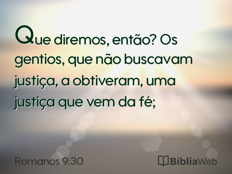 Romanos 9:30 em imagem para compartilhar