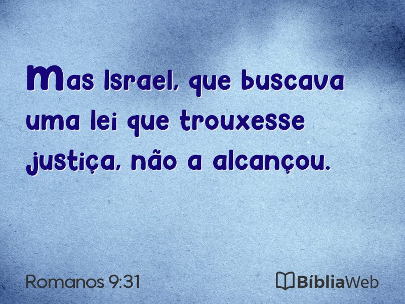 Romanos 9:31 em imagem para compartilhar
