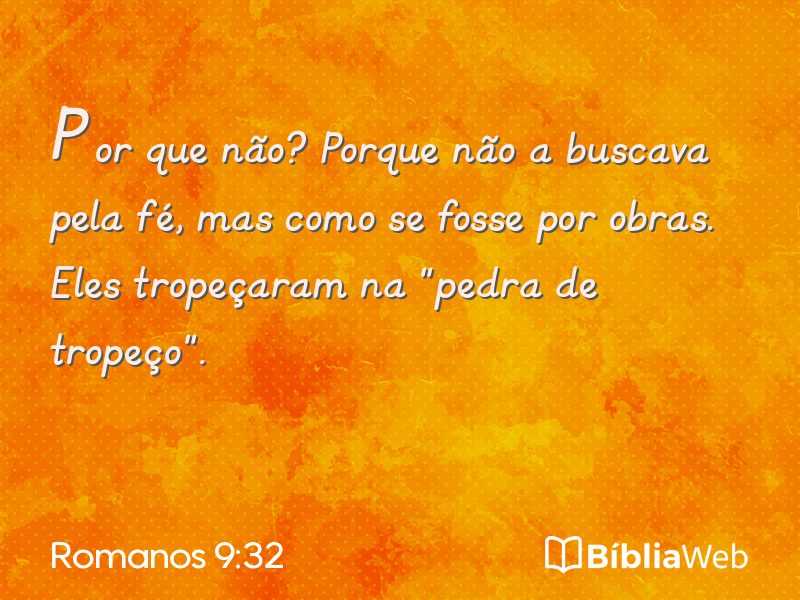 Romanos 9:32 em imagem para compartilhar