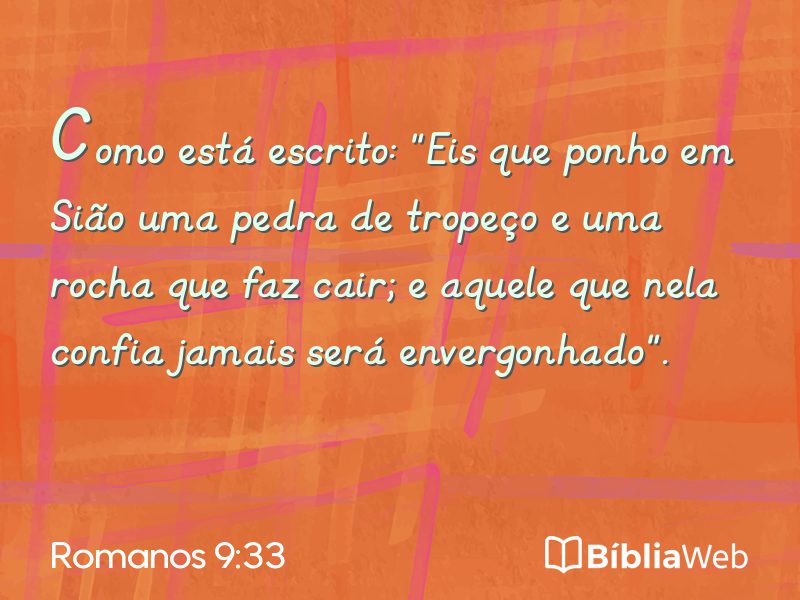 Romanos 9:33 em imagem para compartilhar