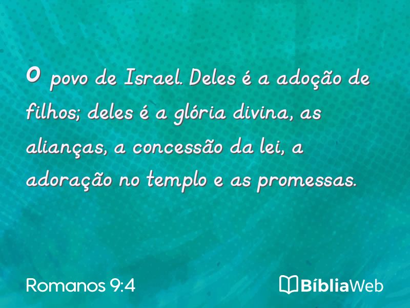 Romanos 9:4 em imagem para compartilhar