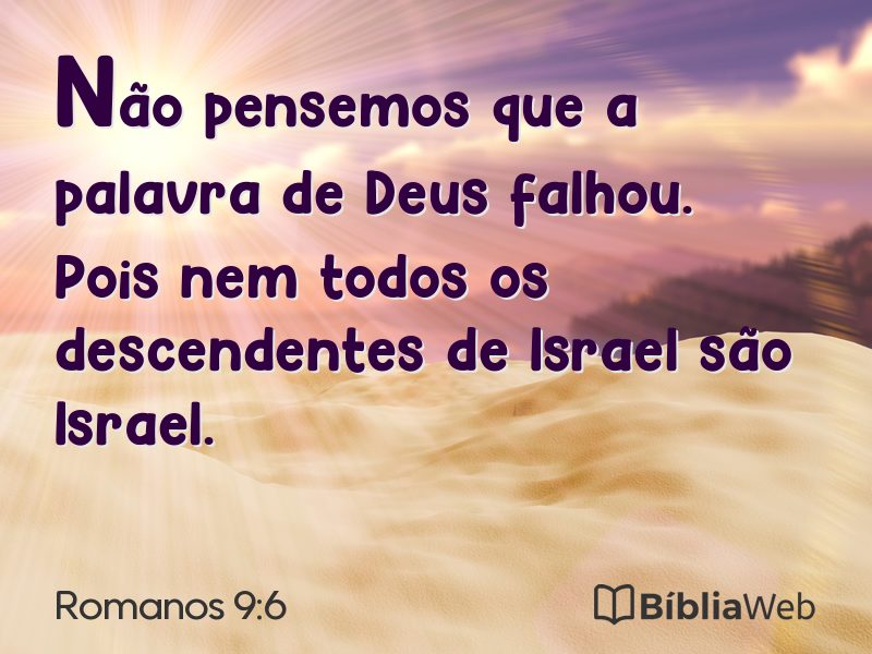 Romanos 9:6 em imagem para compartilhar