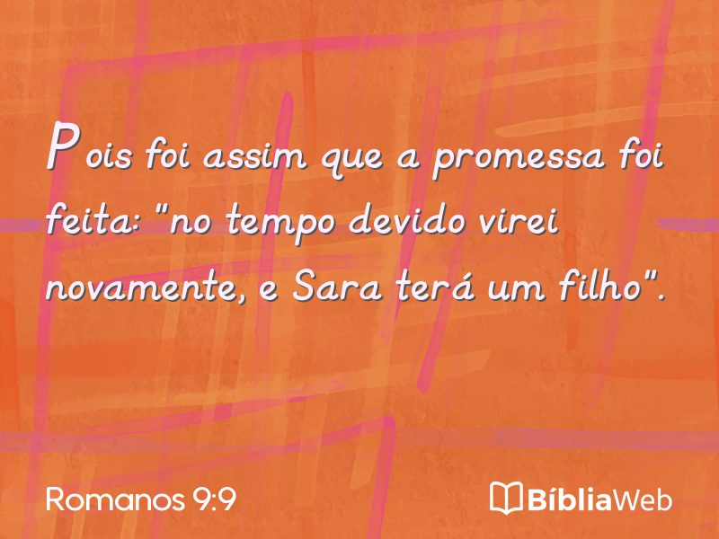 Romanos 9:9 em imagem para compartilhar