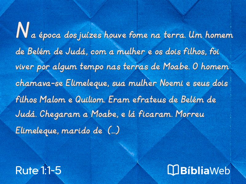 Rute 1:1-5 em imagem para compartilhar