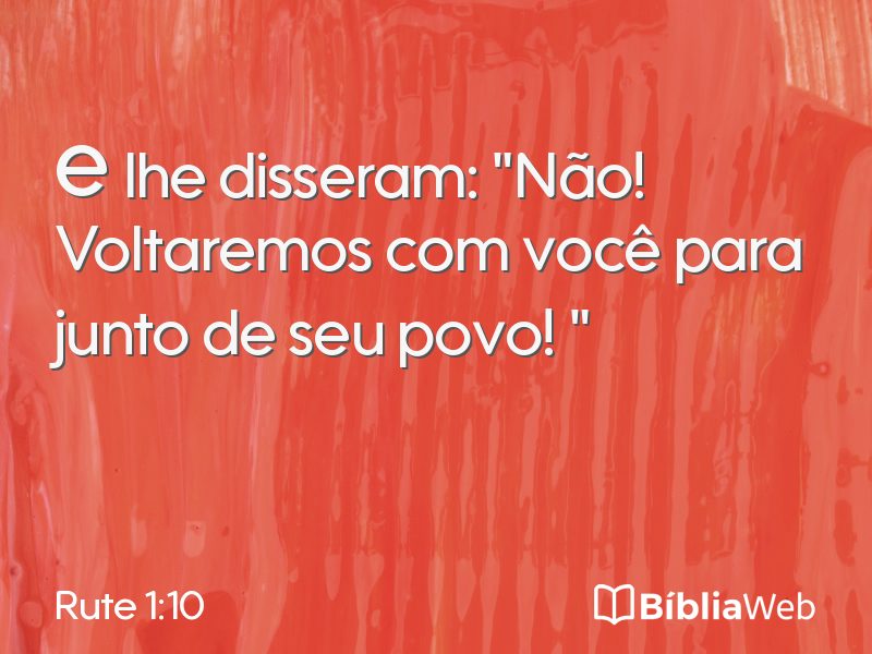 Rute 1:10 em imagem para compartilhar