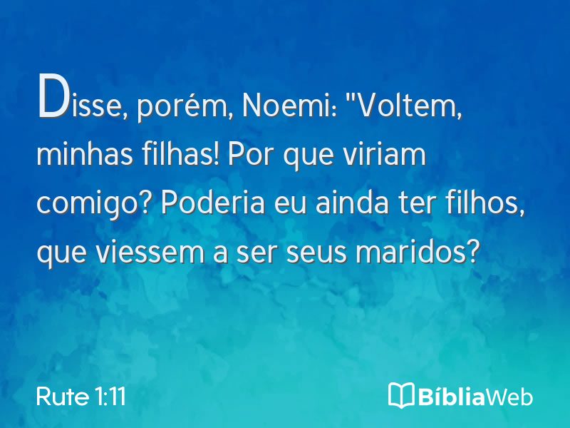 Rute 1:11 em imagem para compartilhar