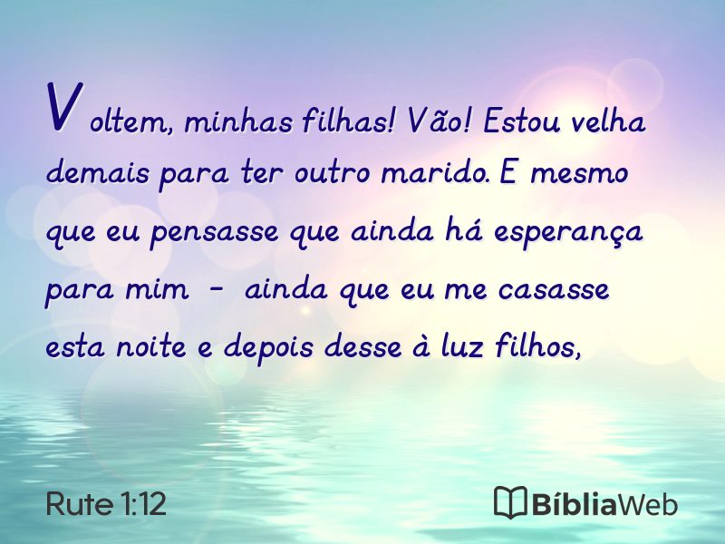Rute 1:12 em imagem para compartilhar