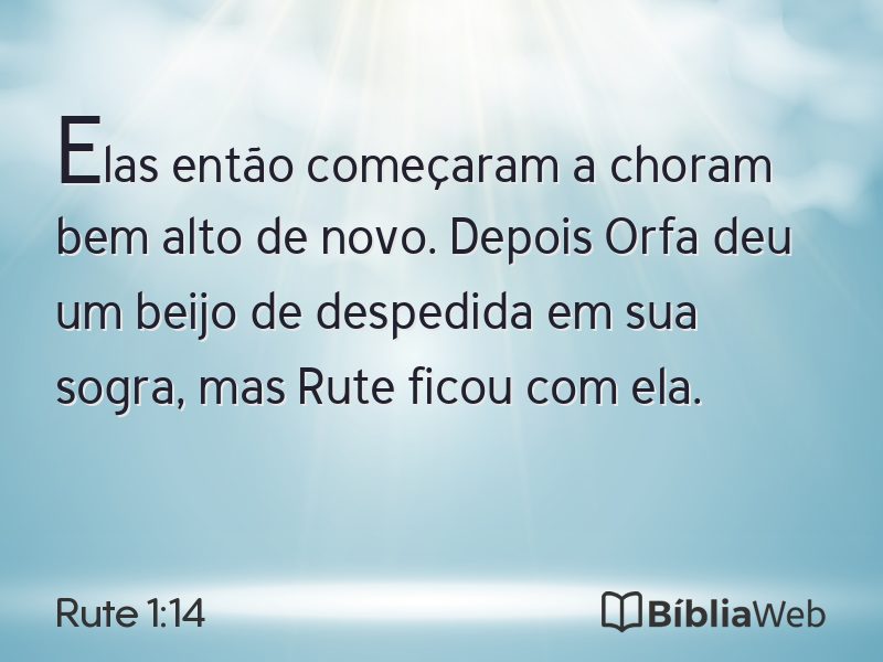 Rute 1:14 em imagem para compartilhar