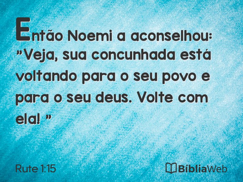 Rute 1:15 em imagem para compartilhar