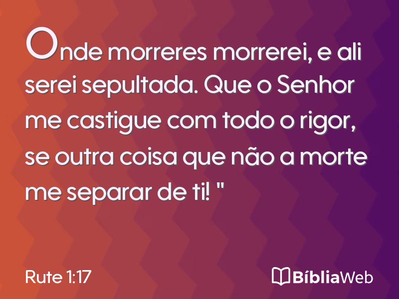 Rute 1:17 em imagem para compartilhar