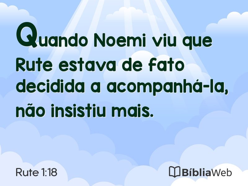 Rute 1:18 em imagem para compartilhar