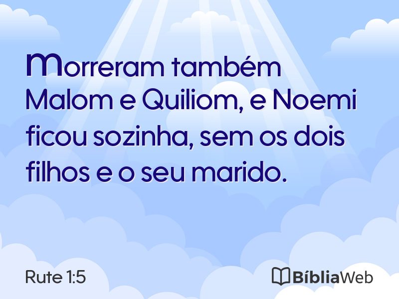 Rute 1:5 em imagem para compartilhar