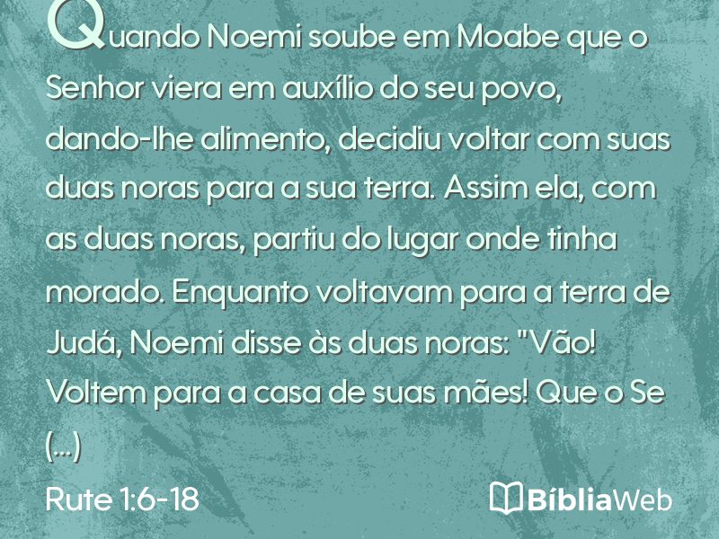 Rute 1:6-18 em imagem para compartilhar