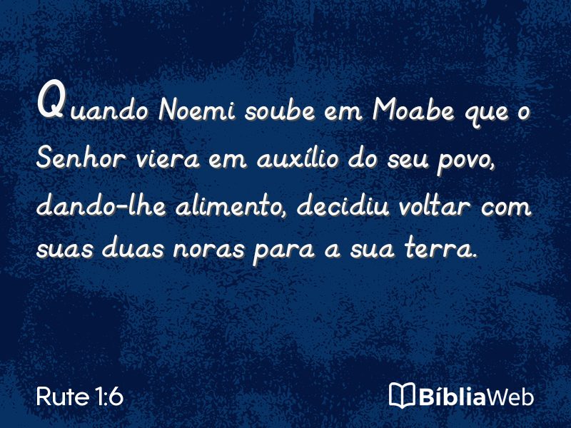 Rute 1:6 em imagem para compartilhar