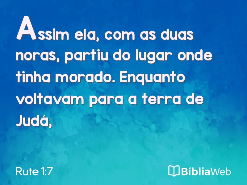 Rute 1:7 em imagem para compartilhar