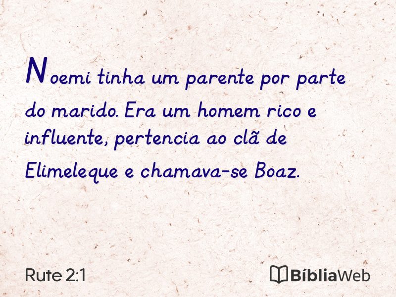 Rute 2:1 em imagem para compartilhar