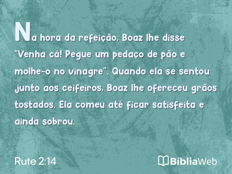 Rute 2:14 em imagem para compartilhar
